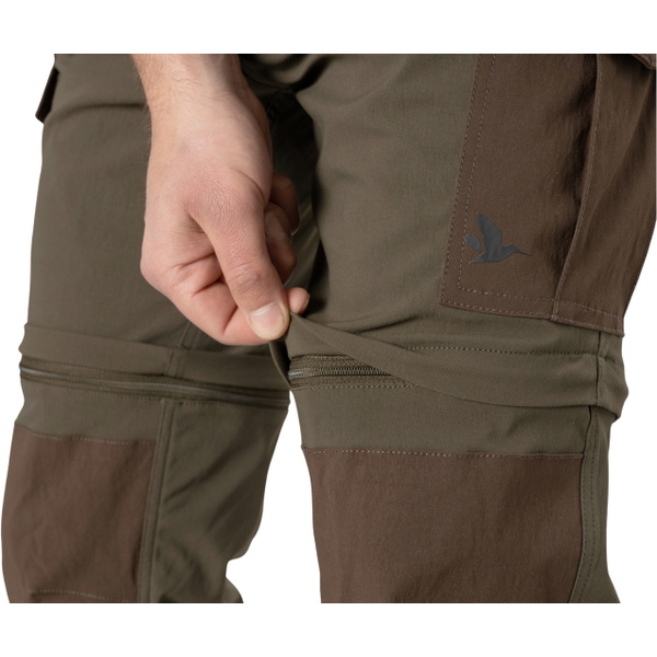 2026 Seeland Hombre Abedul Pantalones Con Cremallera Desmontable 40173 - Pine Green / Demitasse Brown